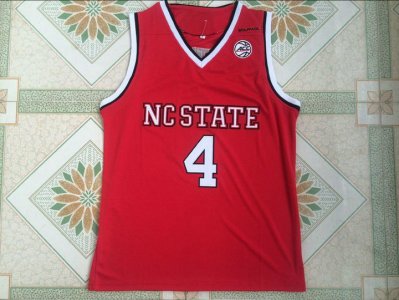 Maillot De Basket NCAA North Carolina State University JR Smith 4 Embroidered Rouge
